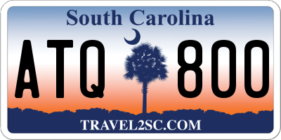 SC license plate ATQ800
