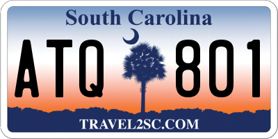 SC license plate ATQ801