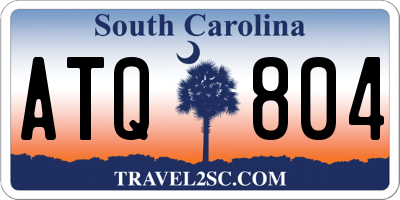 SC license plate ATQ804