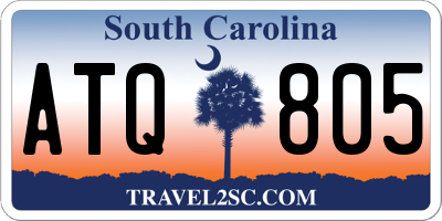 SC license plate ATQ805