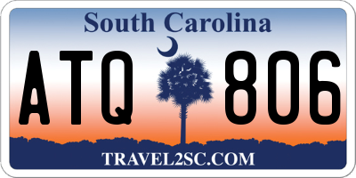 SC license plate ATQ806