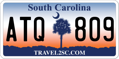 SC license plate ATQ809