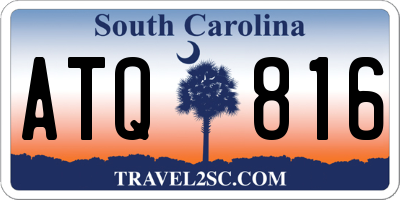 SC license plate ATQ816