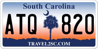 SC license plate ATQ820