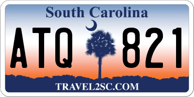 SC license plate ATQ821