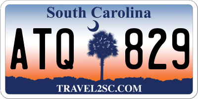 SC license plate ATQ829