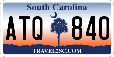 SC license plate ATQ840