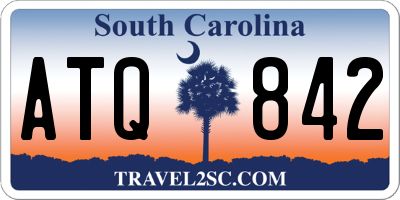 SC license plate ATQ842