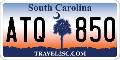 SC license plate ATQ850