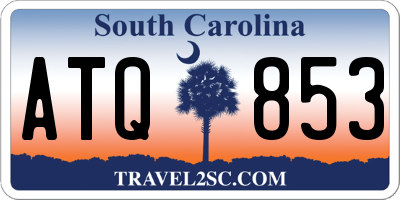 SC license plate ATQ853