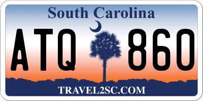 SC license plate ATQ860