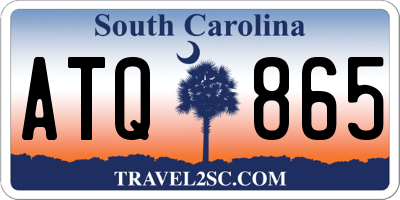 SC license plate ATQ865