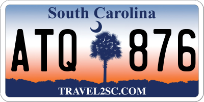 SC license plate ATQ876