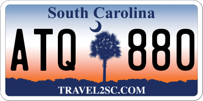 SC license plate ATQ880