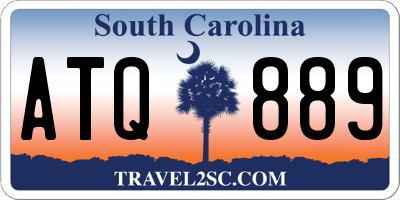 SC license plate ATQ889