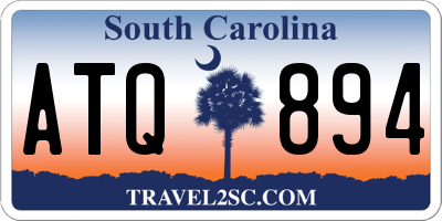 SC license plate ATQ894