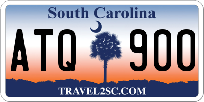 SC license plate ATQ900