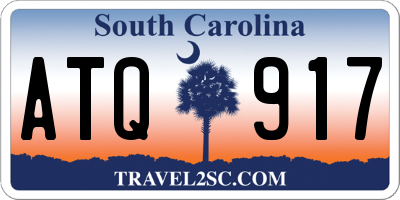 SC license plate ATQ917