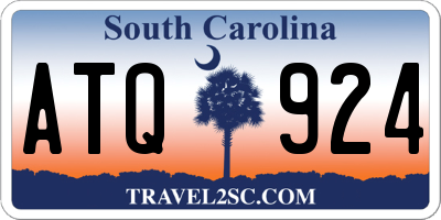 SC license plate ATQ924