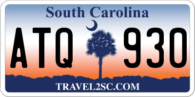 SC license plate ATQ930