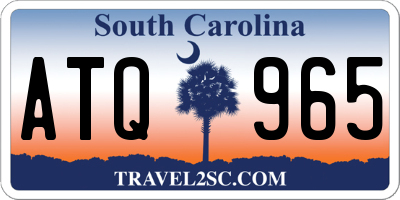 SC license plate ATQ965