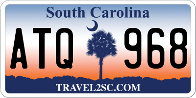 SC license plate ATQ968