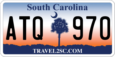 SC license plate ATQ970