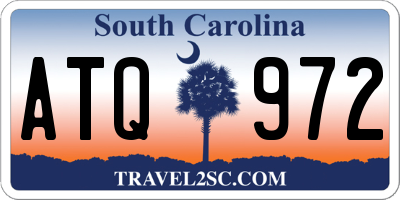 SC license plate ATQ972