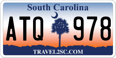 SC license plate ATQ978
