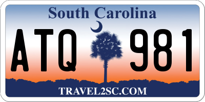 SC license plate ATQ981