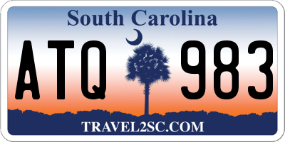 SC license plate ATQ983
