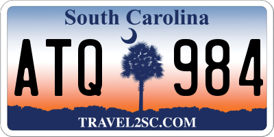 SC license plate ATQ984