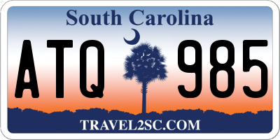 SC license plate ATQ985