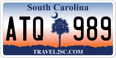 SC license plate ATQ989