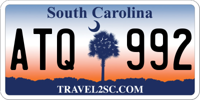 SC license plate ATQ992
