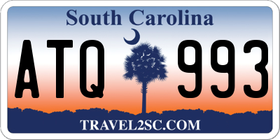 SC license plate ATQ993