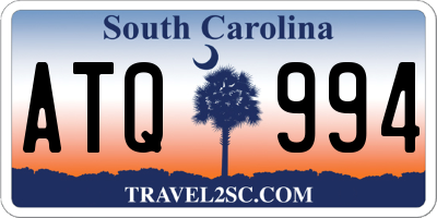 SC license plate ATQ994