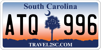 SC license plate ATQ996