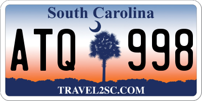 SC license plate ATQ998