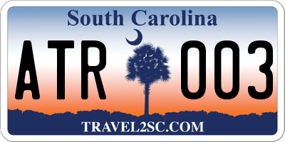 SC license plate ATR003