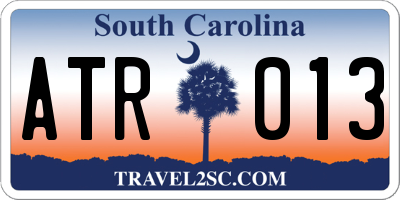 SC license plate ATR013