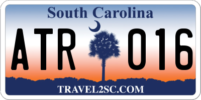SC license plate ATR016