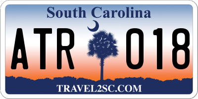 SC license plate ATR018