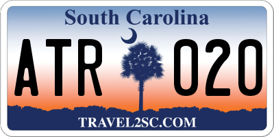 SC license plate ATR020