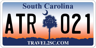 SC license plate ATR021