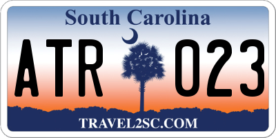SC license plate ATR023