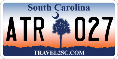 SC license plate ATR027