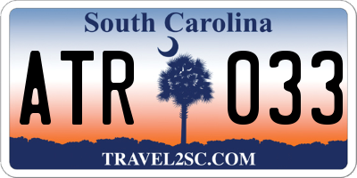SC license plate ATR033