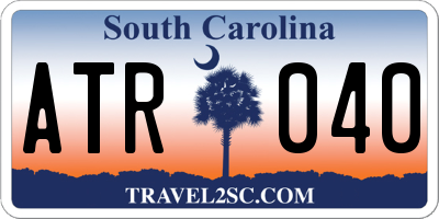 SC license plate ATR040