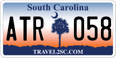 SC license plate ATR058